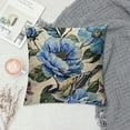 thumbnail image 2 of Shiartex   Blue Floarl Throw Pillow Covers,Watercolor Hydrangea Bird Pillow Cases Decorative Sided Design Square Pillowcases for Home Bed Sofa Living Room Farmhouse Outdoor White, 2 of 5