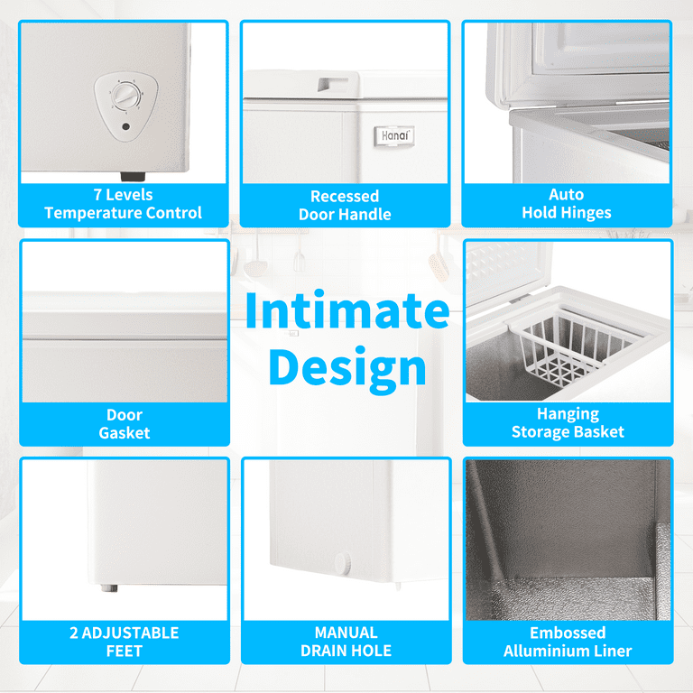 竹内様 freezer WANAI 3.5 Cubic Feet Compact Chest Freezer with Adjustable