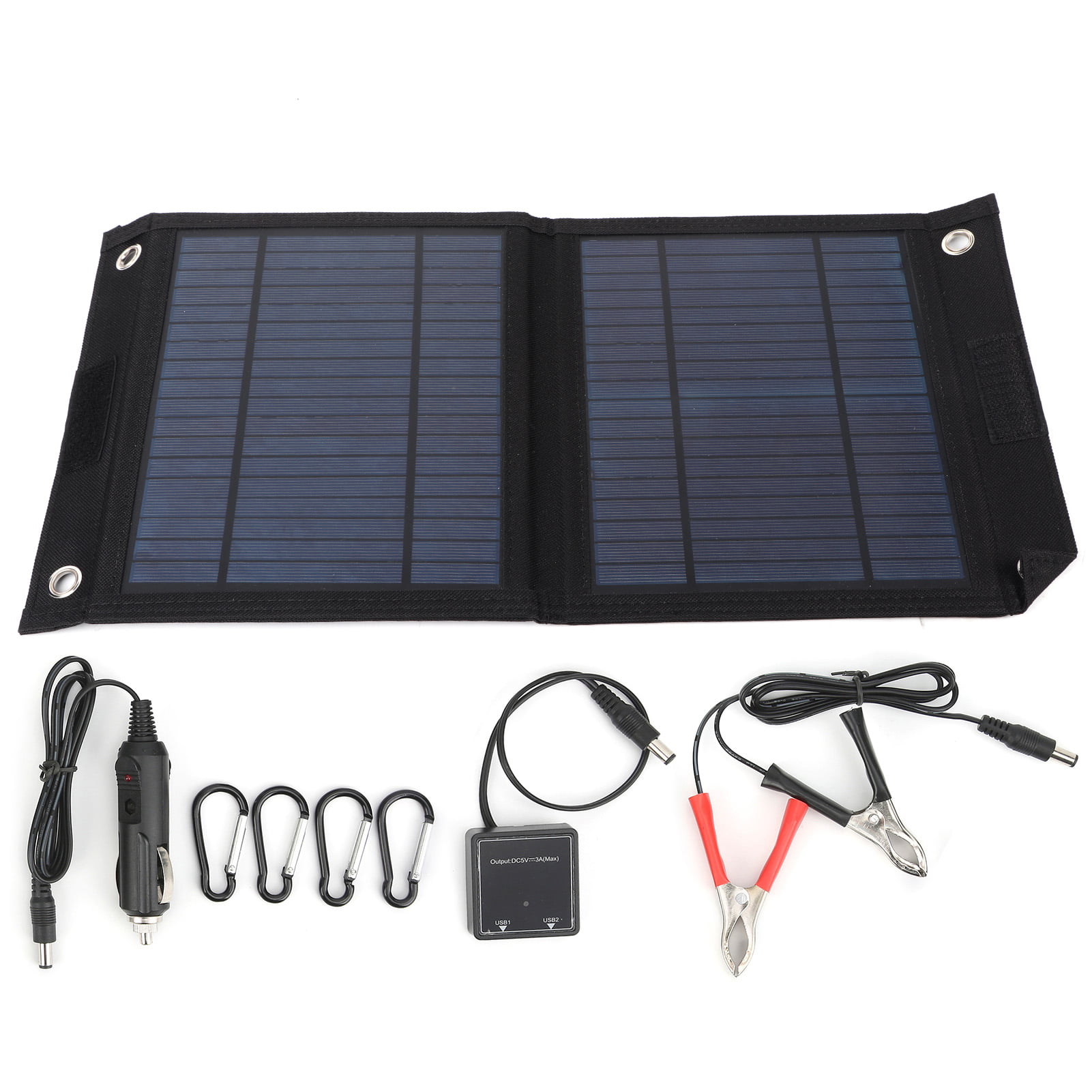 35W Folding Solar Panel DC5V USB Portable Power Charger Camping Travel Battery 
