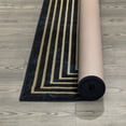 thumbnail image 5 of Ottomanson Machine Washable Non-Slip Rubberback Border 5x7 Indoor Area Rug, 5' x 6'6", Navy, 5 of 9