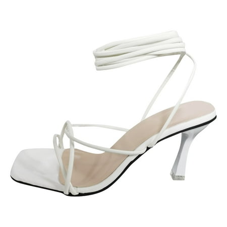 

Fashion Womens High Heels Breathable Lace Up Shoes Casual Sandals Clear High Heels for Women 3 1/2 Inches High Heel Sneakers Wedge Sneakers for Women