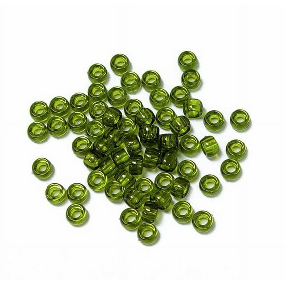 Jolly Store Crafts Transparent Olive 7x4mm Mini Pony Beads 1000pc made in USA