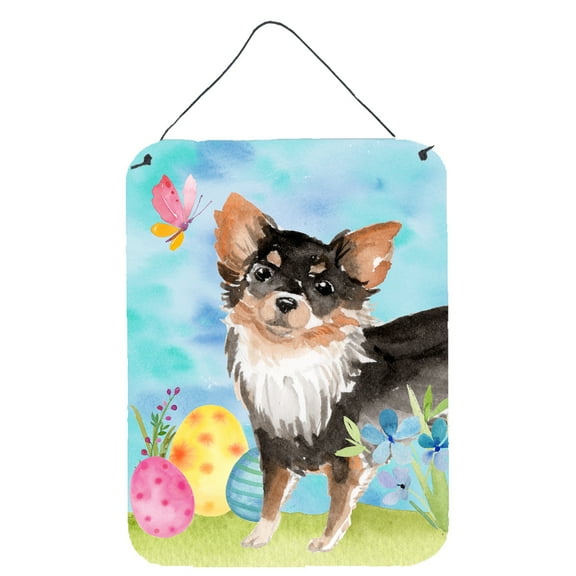 Long Haired Chihuahua Easter Wall or Door Hanging Prints
