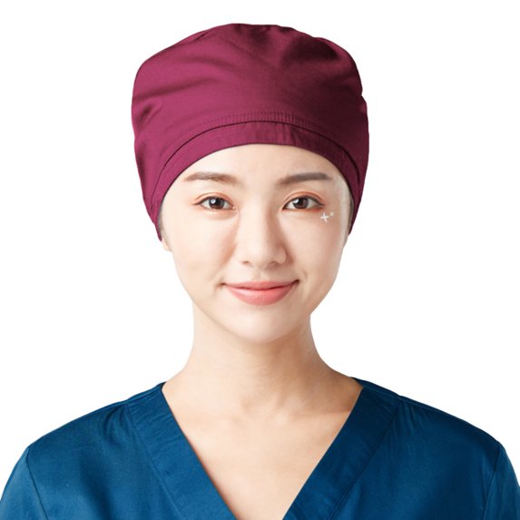 Unisex Working Cap with Sweatband Adjustable Bouffant Hats for Women Men