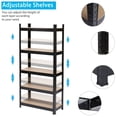 thumbnail image 3 of IVV Heavy Duty Garage Shelving - 5 Tier Adjustable Utility Steel Storage Rack w/ MDF Shelf for Warehouse Pantry Basement Organizer, 29.5"L x 11.8"W x 59.1"H, Black, 3 of 8
