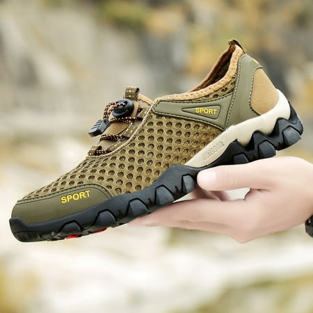 

NAYUKA Breathable Sneakers Men Shoes 2022 Fashion Shoes For Men Climbing Hiking Shoes Men Outdoor Beach Wading Tenis Barefoot Sneakers