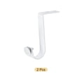 thumbnail image 3 of Unique Bargains 2Pcak Ceiling Mount Curtain Rod Brackets, Drapery Holder for 1 Inch Rod, White, 3 of 7