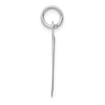 thumbnail image 2 of 14k White Gold Large Fancy Script Letter D Initial Charm YC655D, 2 of 3