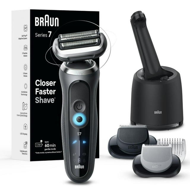 Afeitadora eléctrica Braun Series 7 7177 cc para hombre húmedo y seco