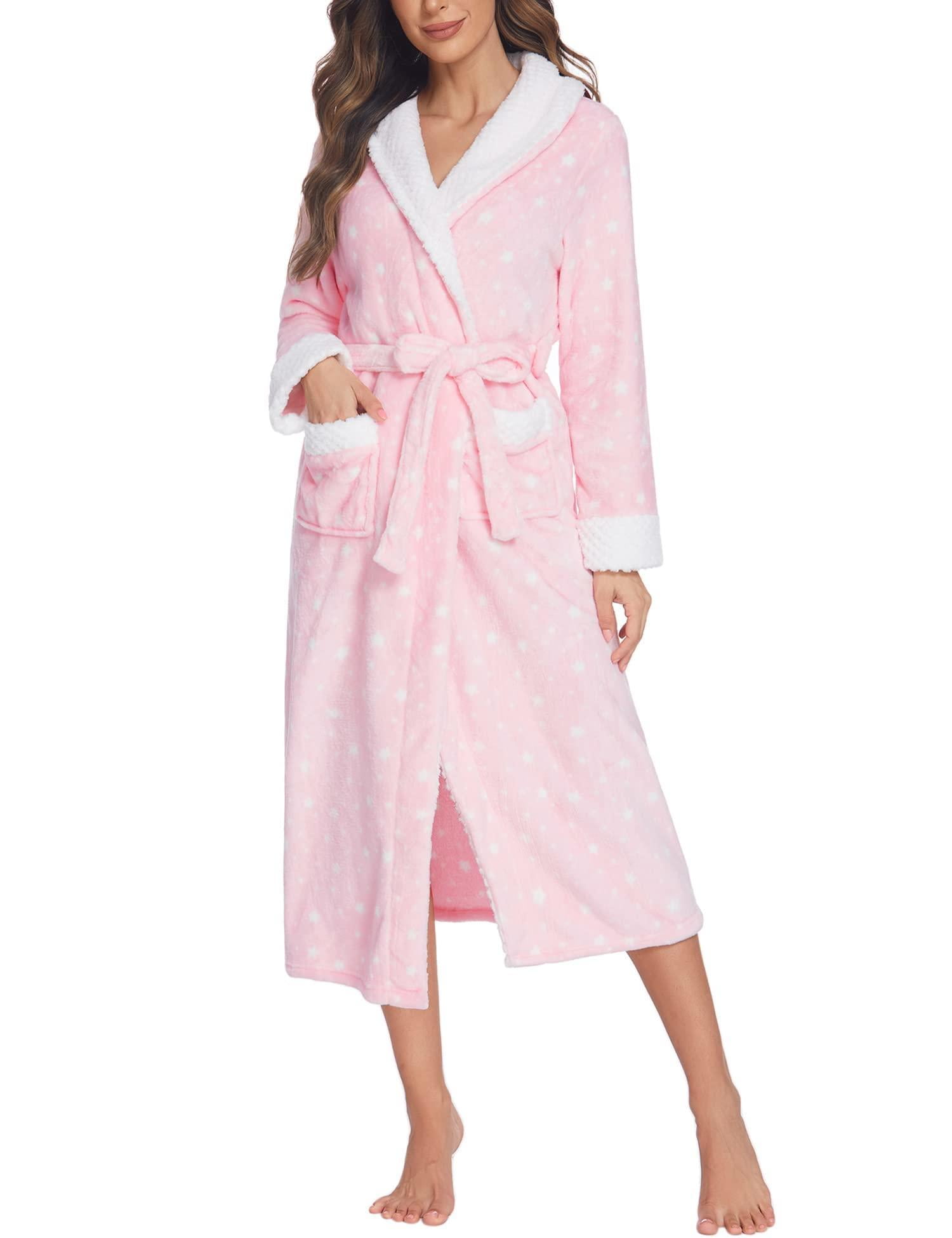 Ekouaer Womens Soft Lightweight Bathrobe Kimono Robes Terry Cloth