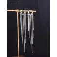 thumbnail image 2 of FLORATO 925 sterling silver earrings chain tassel pendant earrings zircon silver earrings for women trend Luxury Wedding Jewelry, 2 of 5