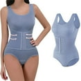 thumbnail image 5 of iHPH7 Shapewear Bodysuits for Women, Bodysuits for Women Tummy Control, Compression Bodysuit Women, Shapewear for Women, Light Blue 3XL, 5 of 9