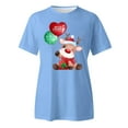 thumbnail image 3 of Christmas Shirts for Women Funny Novelty Cartoon Print T Shirts Short Sleeve Crewneck Xmas T Shirt Casual Basic Tee Tops XL, 3 of 4
