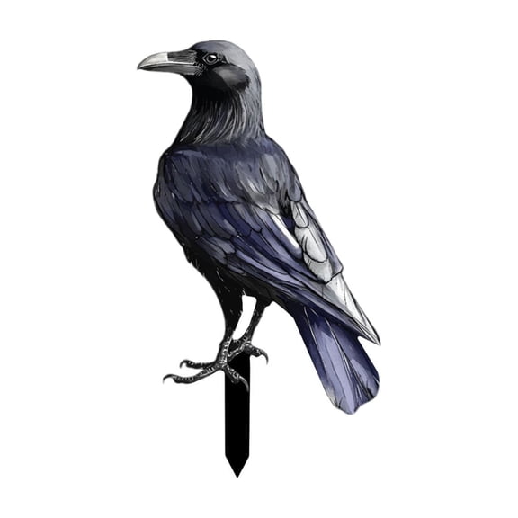Crow Halloween Yard Stake Decoration Scary Crow Outdoor Ornament Tree Top Crow Decor Accessory Prop for Garden Halloween & Christmas Decorations