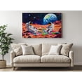 thumbnail image 3 of Astronauts Having a Picnic on Mars Canvas Wall Art - High-Quality Futuristic Print - Handcrafted Sci-Fi Decor - Stylish Wall Art - Gift for Space Enthusiasts, 3 of 7