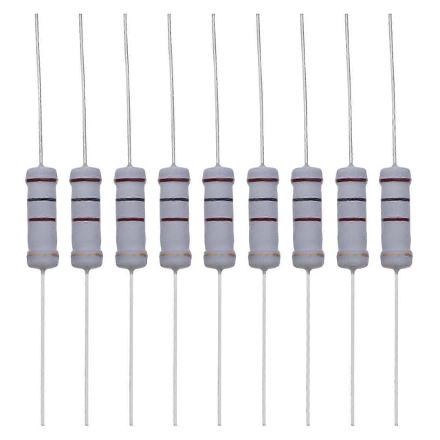 100pcs 100 Ohm Resistor 2W 5% Tolerance Carbon Film Resistors Axial Lead
