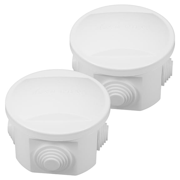 WASHWEPE Electrical Box Waterproof Junction Box White ABS 2Set