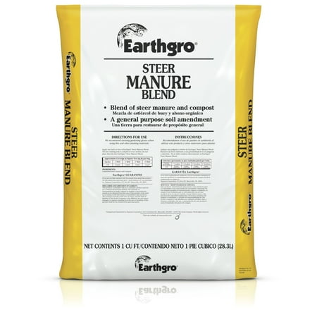 Earthgro Steer Manure Blend, 1 cu. ft., For Gardens and Landscape Beds