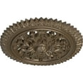 thumbnail image 3 of Ekena Millwork 21 5/8"OD x 2 1/2"P York Ceiling Medallion (Fits Canopies up to 3 5/8"), Hand-Painted Warm Silver, 3 of 6