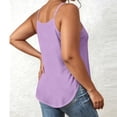 thumbnail image 7 of Kilaqueen Womens Camis Adjustable Spaghetti Straps Silk Satin Tank Tops V Neck Sleeveless Plus Size Camisole Shirts Side Split Summer Basic Tee, 7 of 7