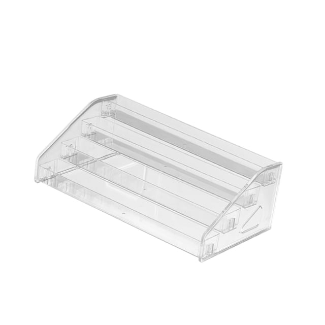 KLKCMS Acrylic Display Riser Clear Display Stand for Desktop Showcase Action Figure 4 Layers