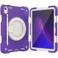 thumbnail image 6 of Elehold 3 Layers Multi-Functional Case foriPad 10th Gen 10.9" (2022) Case,with Heavy Duty Shock Resistant Rugged Protection Shoulder Strap Ring Kickstand Protective Case,Deep Purple, 6 of 11