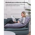 thumbnail image 3 of Almohada para Embarazo en Forma de U con Funda Extraíble de algodón, Almohada de Cuerpo Completo de 57", Soporte de Maternidad, Regalos para Mujeres Embarazadas., 3 of 7
