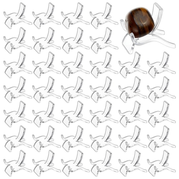 40Pcs Rock Display Stand Small Acrylic Display Holder Stands Easels Pedestals DIY
