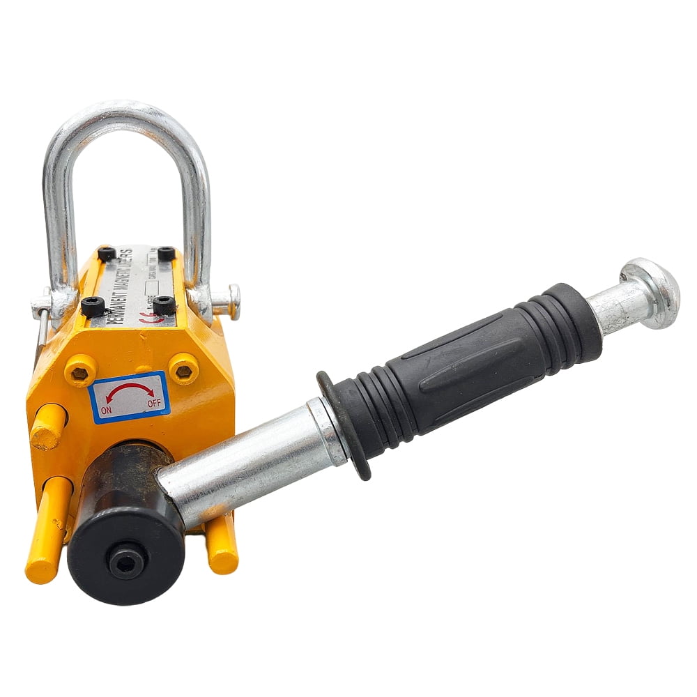 220lbs Permanent Magnetic Lifter Metal Lifting Magnet Shop Hoist Crane with Handle Neodymium Magnetic