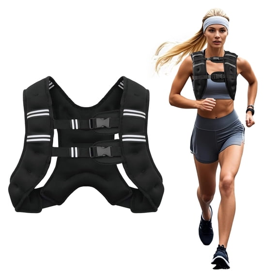 Chaleco pesado Poudee de 16 kg para hombre y mujer, reflectante