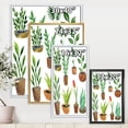 thumbnail image 4 of Designart 'Eight House Plants In Claypots' Traditional Framed Canvas Wall Art Print, 4 of 5