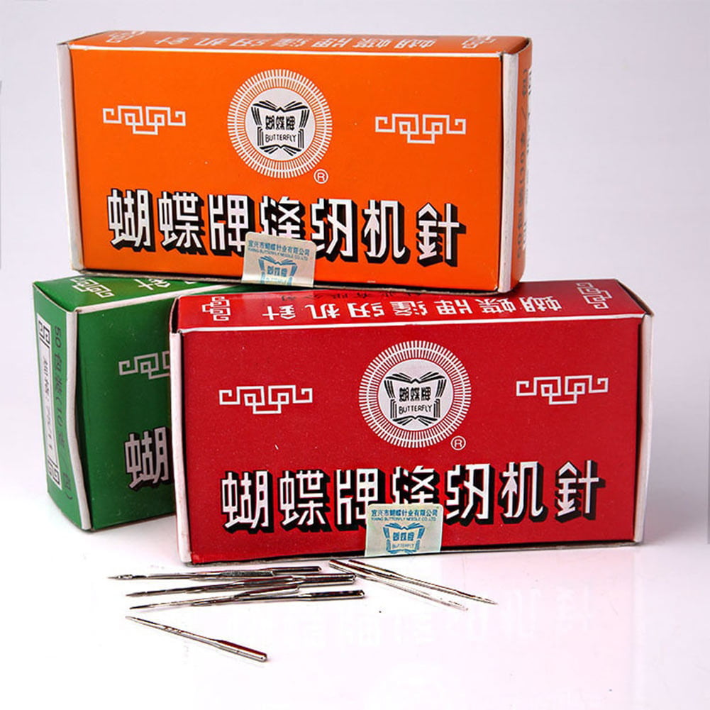 CW_ HR 50Pcs 9/11/12/14/16/18/20 Top Threading Needles Pins for Sewing Machine 