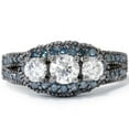 thumbnail image 2 of Pompeii3 1 3/4ct Blue & White Diamond Vintage Engagement Ring, 2 of 5