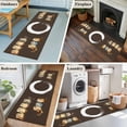thumbnail image 5 of 2'x6' Rug Runners for Hallways Kitchen, Japanese Style Non Slip Entryway Beside Floor Carpet Runner, Dark Brown Rustic Owl Birds Tree Branches Laundry Room Bedroom Throw Rugs Mat for Family Pet, 5 of 8