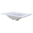 thumbnail image 3 of Kgar 24" x18.3" Drop-In Bathroom Sink Rectangle Porcelain Ceramic Bathroom Vanity Top Vessel Sink White, 3 of 6