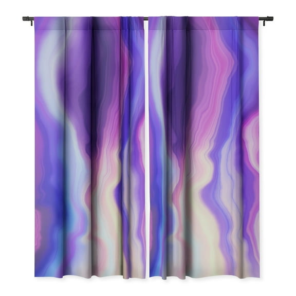 Society6 Marta Barragan Camarasa Lilac luminous strokes Single Panel Room Darkening Window Curtain 50" x 64"