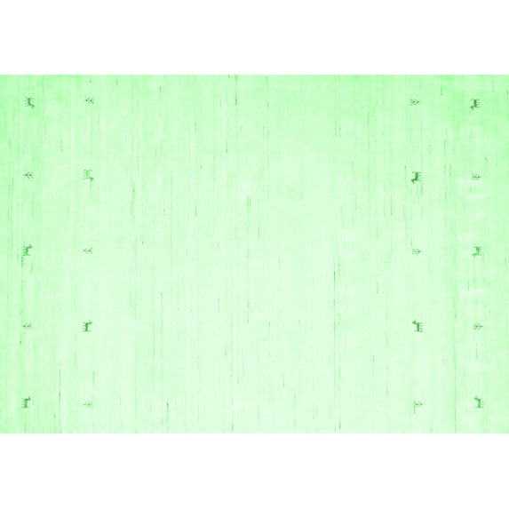 Ahgly Company Indoor Rectangle Solid Emerald Green Modern Area Rugs, 8' x 12'