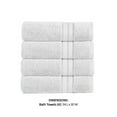 thumbnail image 4 of Bergamo 4 Piece Spun loft Towels with Stripes and Twill Weave The Urban Port, White - Saltoro Sherpi, 4 of 4