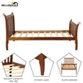 thumbnail image 3 of Bellemave Wood Twin Bed Frame with Headboard and Footboard, Kids Twin Bed Frames No Box Spring Needed for Boys and Girls, Walnut, 3 of 10