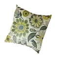 thumbnail image 2 of CaliTime Throw Pillow Cases Pack of 2 Cozy Fleece Blooming Dahlia Floral Flowers Decorative Cushion Covers for Couch Bed Sofa Farmhouse Decoration 18 X 18 Inches Sage Green Grey, 2 of 4