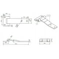 thumbnail image 5 of 2 Pack Heavy Duty 145mm Strap Hinge Locker Door Hatch Zinc Plated 4mm Thick, 5 of 5
