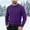 Purple, variant on LYSMORA Men's Crew Neck Cable Knit Sweater Long Sleeve Pullover Top for Daily Commute Outdoor Walk Fall Winter Casual Outing