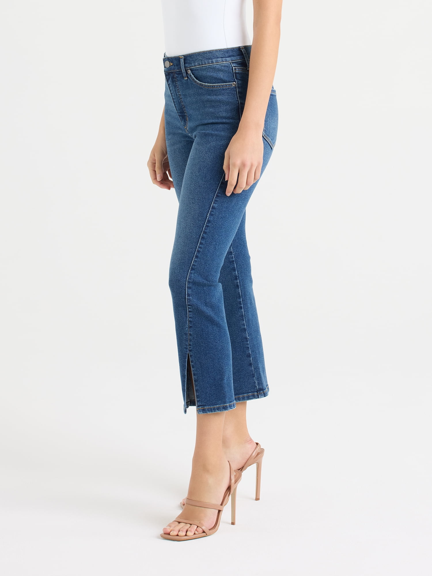Sofia by Sofia Vergara Women's Mid Rise Crop Slim Leg Jeans, 26" Inseam, Sizes 0-20