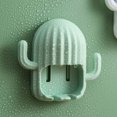 thumbnail image 3 of Soporte para cepillos de dientes, soporte para cepillos de dientes de cactus montado en la pared, soporte para almacenamiento de maquinillas de afeitar con ventosa y gancho para dormitorio, baño y ducha (paquete de 2) ER, 3 of 5