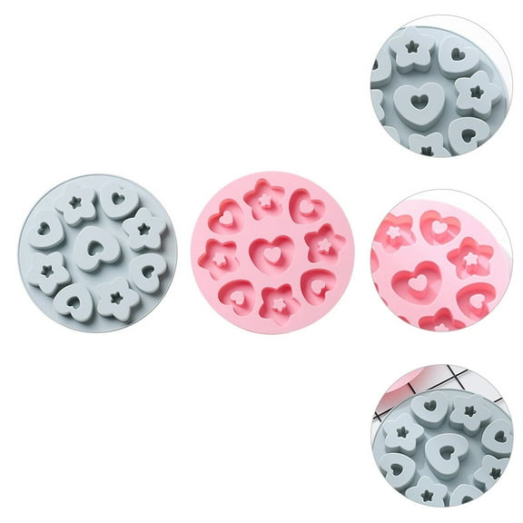 IBASETOY 2Pcs Silicone Heart Shape Cake Molds Food Grade Non Stick Baking Tools for Kitchen