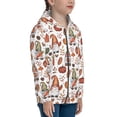 thumbnail image 5 of Pofeuu Gnomes And Autumn Leaves Print Teenage Zipper Hoodie Sweatshirts Hooded Casual Jackets With Pocket For Boys Girls-Small, 5 of 6