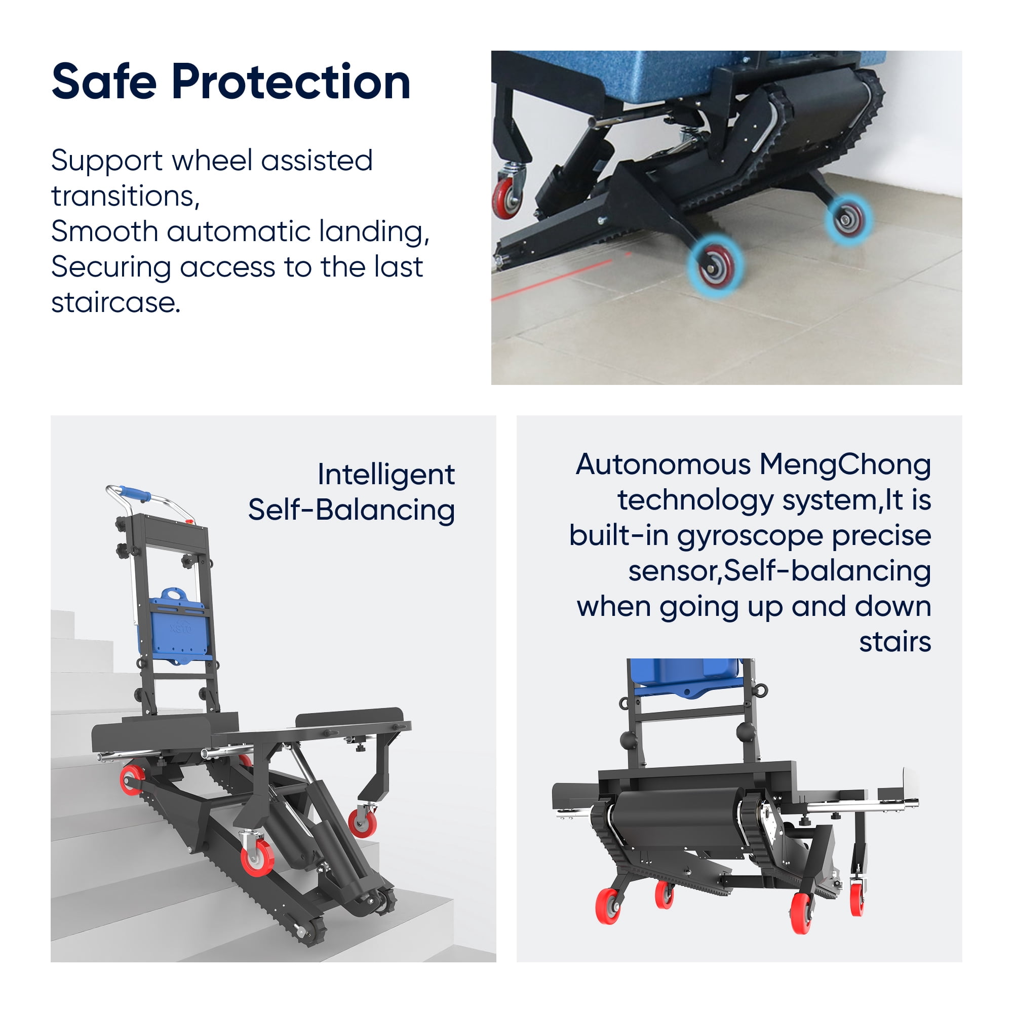 Electric Stair Climber Dolly 551 lbs Self-Balancing Stair Climbing Hand Truck CT250S