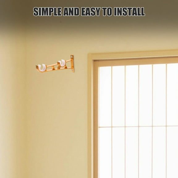 FRCOLOR 1 pair of Dual Curtain Rod Brackets Metal Double Rod Holders for Wall Curtain Rod Holder Double Rod Curtain Brackets Curtain Rod Holders Curtain Rod Stand