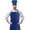 Blue, variant on Chef Apron and Hat set, 2 Pockets Adjustable Cotton Kitchen Cooking Bib Apron, Baker Costume for Men Women