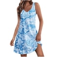 thumbnail image 1 of Robe pour Femmes, Robe d'Été pour Femmes, Robe d'Été Sans Manches à Imprimé avec Poches, Robe d'Été pour Femmes, 1 of 7